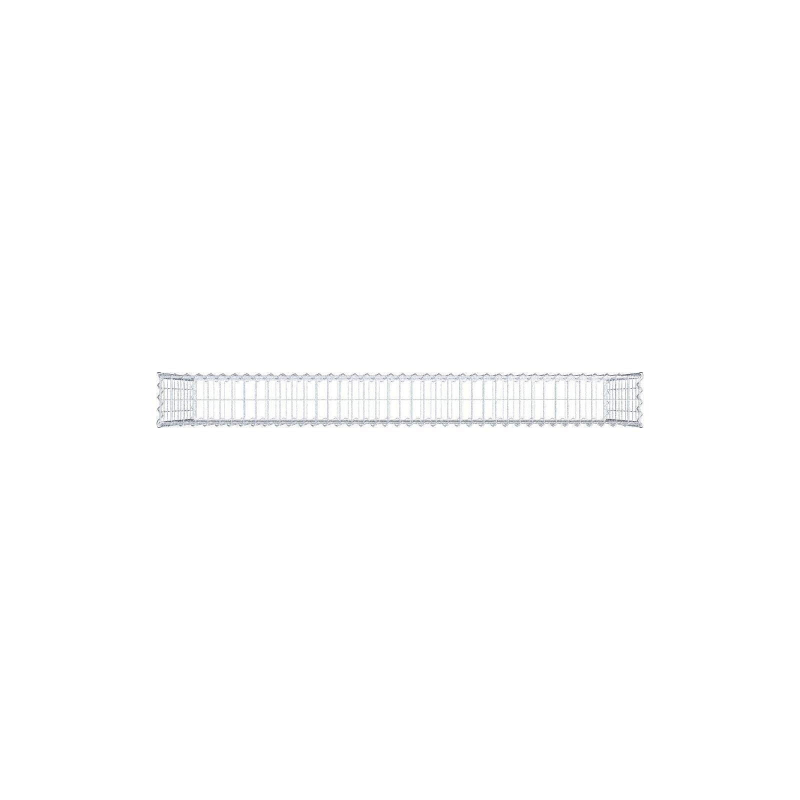 Gabion 200 cm x 100 cm x 20 cm (L x H x P), mailles 5 cm x 10 cm, spirale