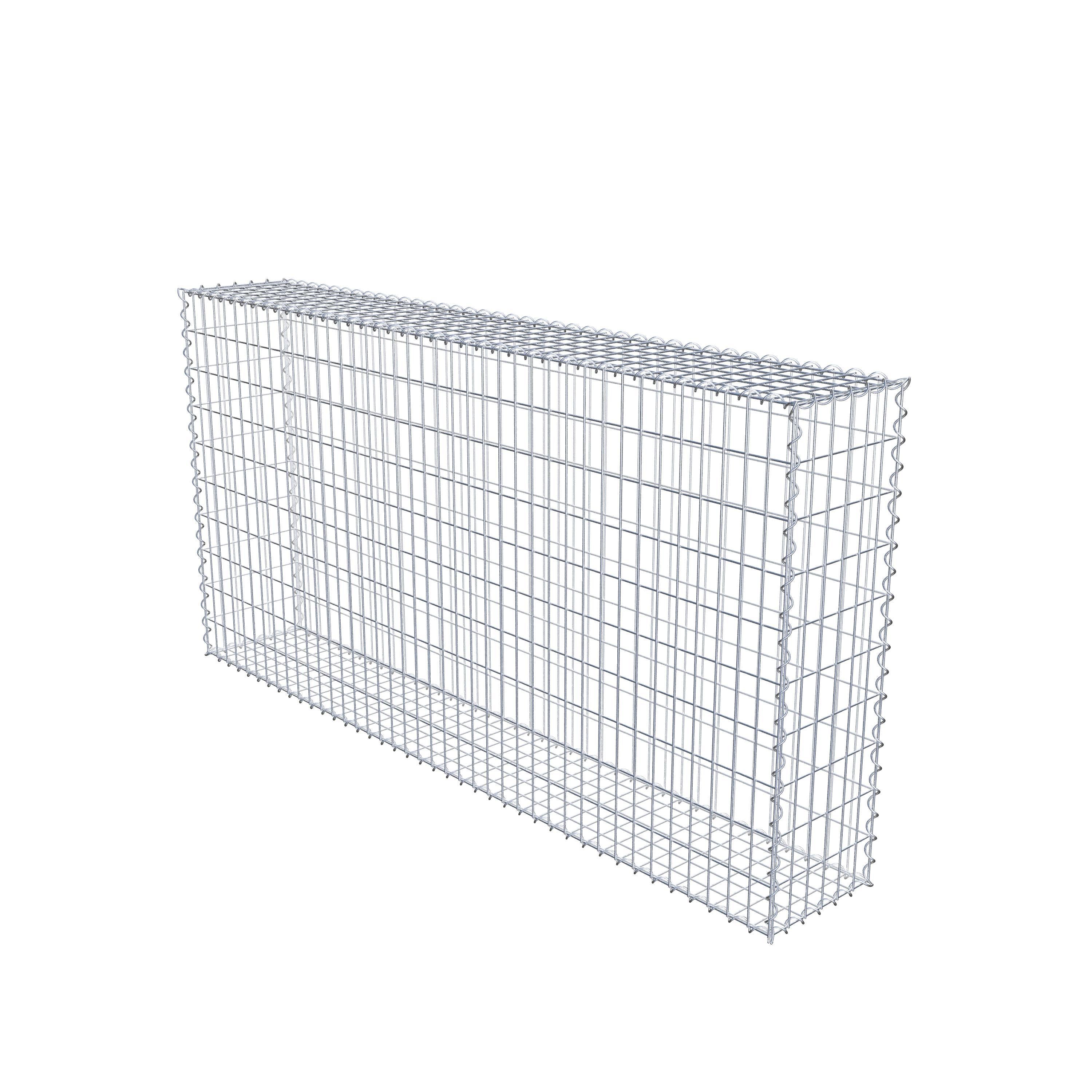 Gabion 200 cm x 100 cm x 30 cm (L x H x D), maskestørrelse 5 cm x 10 cm, spiral