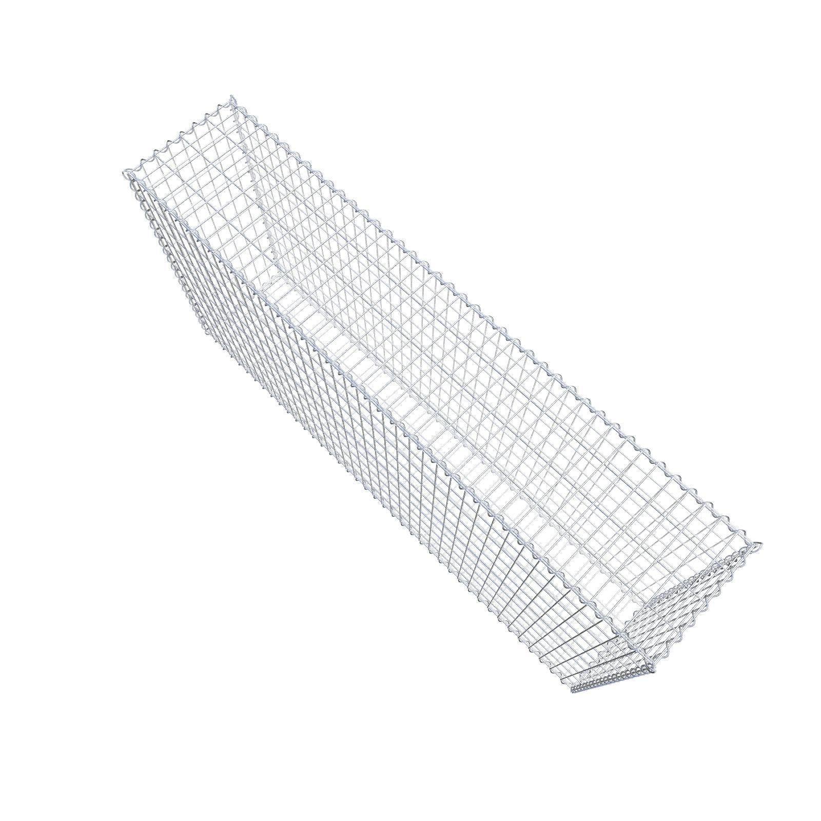 Gabion 200 cm x 100 cm x 40 cm (L x H x D), mesh size 5 cm x 10 cm, spiral