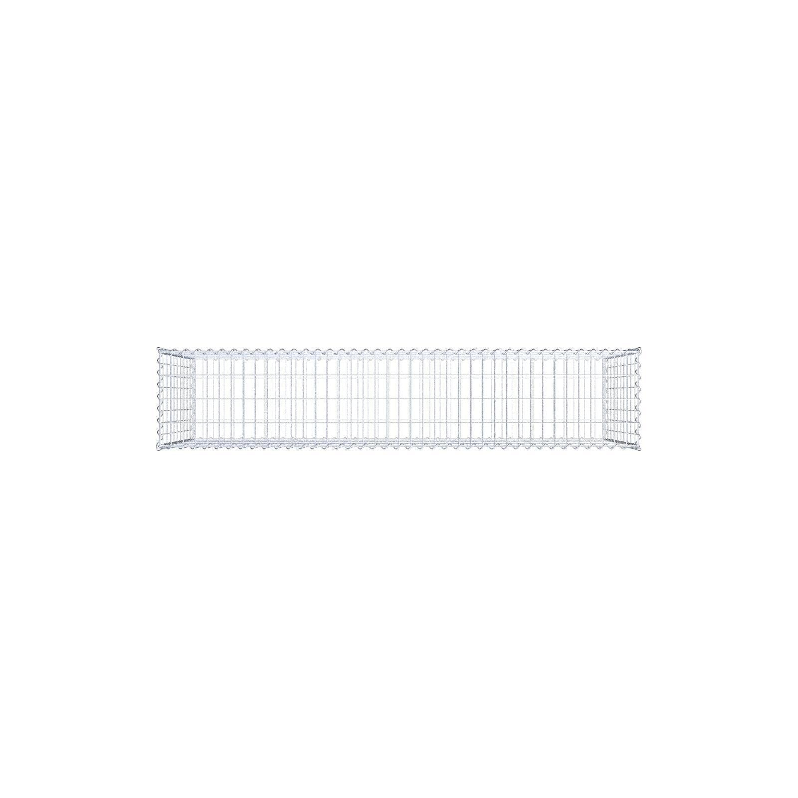 Gabion 200 cm x 100 cm x 40 cm (L x H x D), mesh size 5 cm x 10 cm, spiral