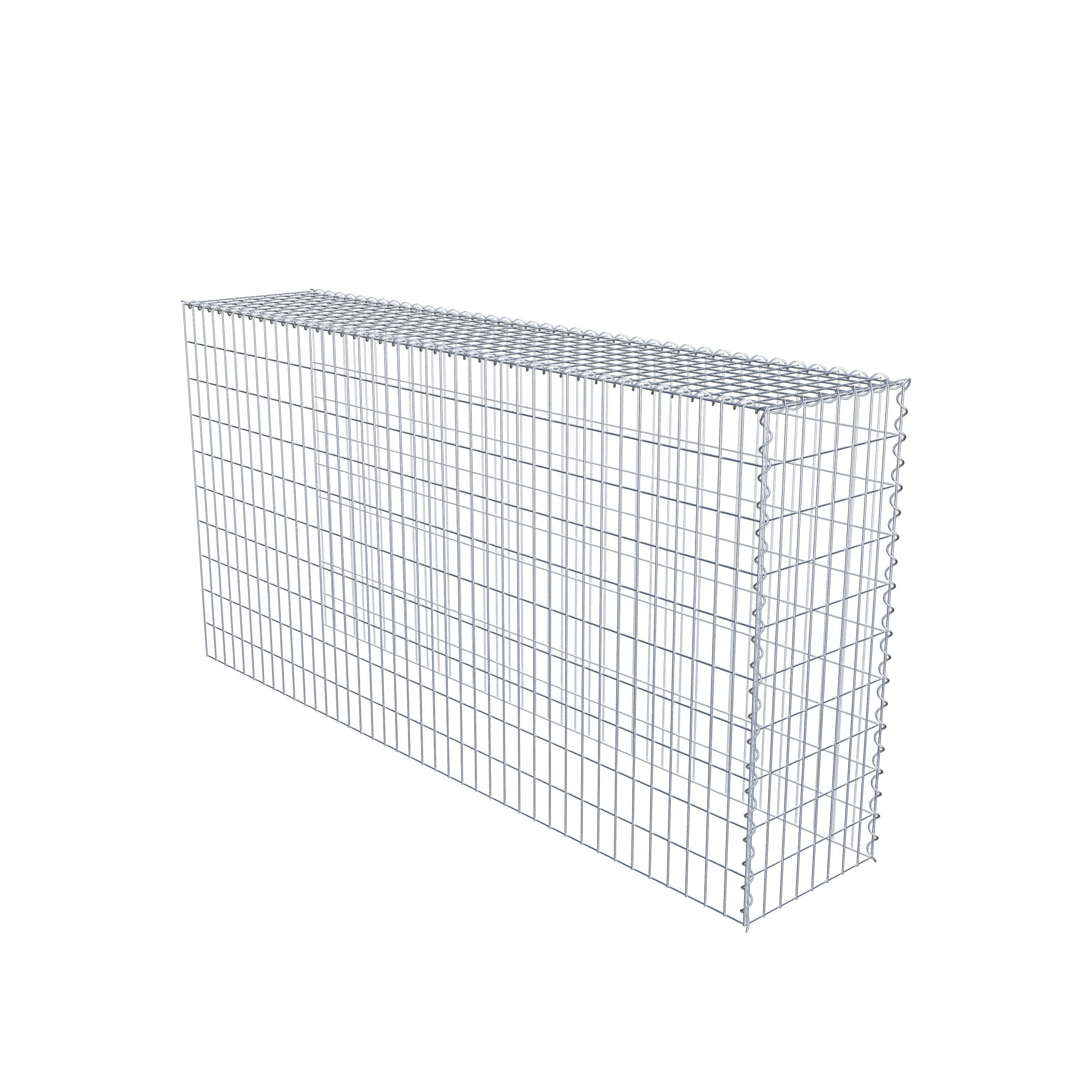 Opvokset gabion type 4 200 cm x 100 cm x 40 cm (L x H x D), maskestørrelse 5 cm x 10 cm, spiral