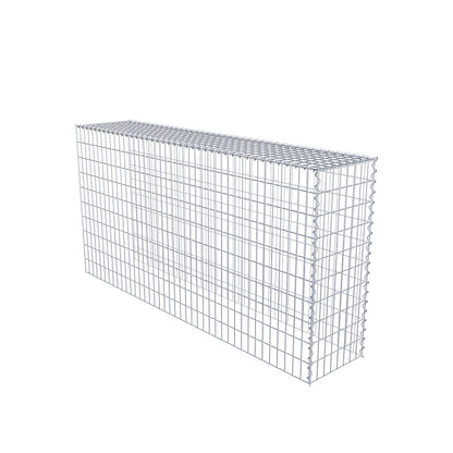 Opvokset gabion type 4 200 cm x 100 cm x 40 cm (L x H x D), maskestørrelse 5 cm x 10 cm, spiral