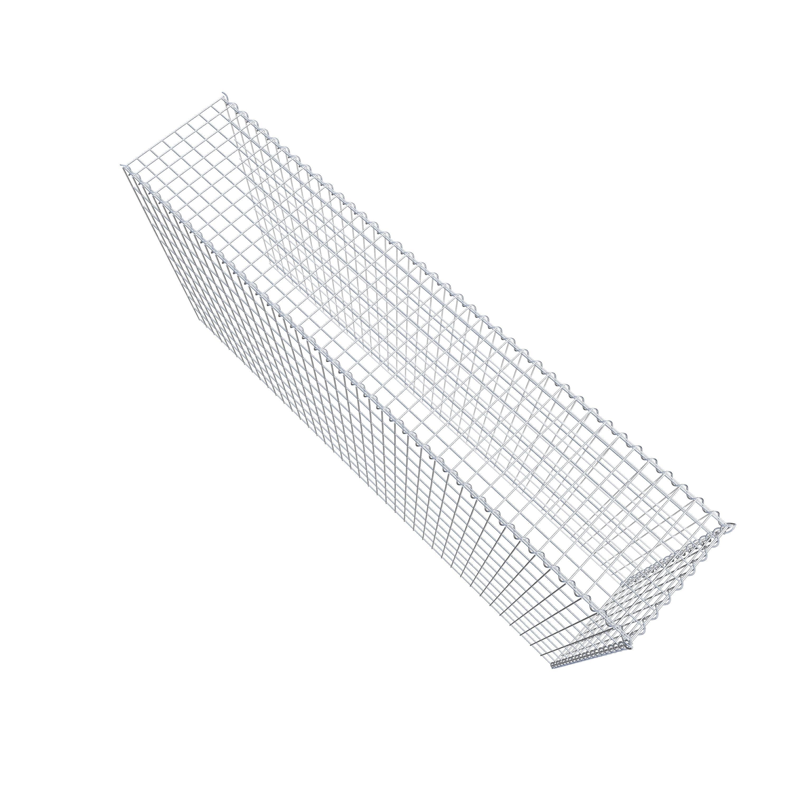 Opvokset gabion type 4 200 cm x 100 cm x 40 cm (L x H x D), maskestørrelse 5 cm x 10 cm, spiral