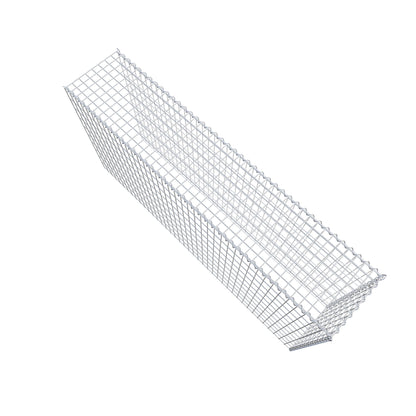 Opvokset gabion type 4 200 cm x 100 cm x 40 cm (L x H x D), maskestørrelse 5 cm x 10 cm, spiral