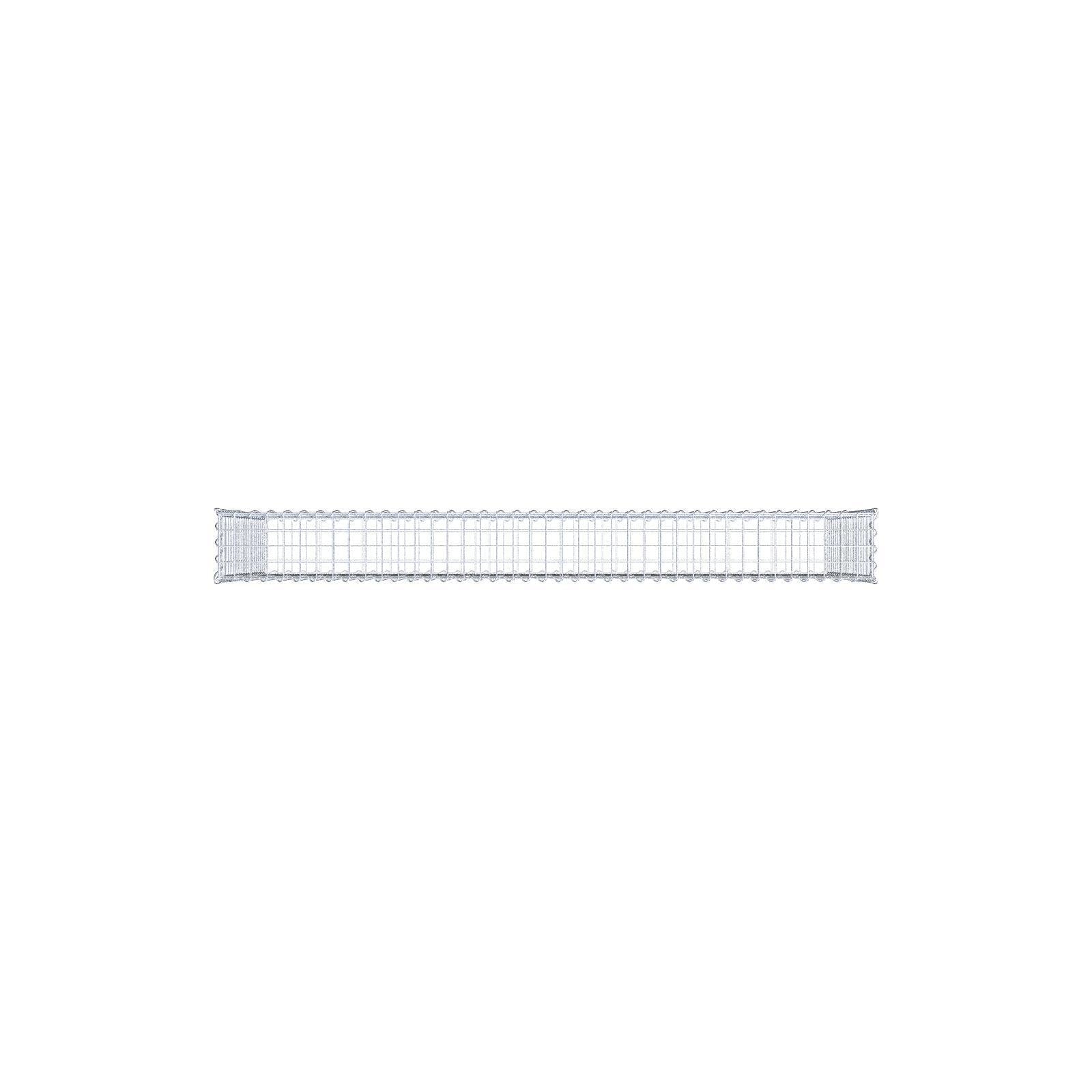 Gabion 200 cm x 100 cm x 20 cm (L x H x D), maskstorlek 5 cm x 5 cm, spiral
