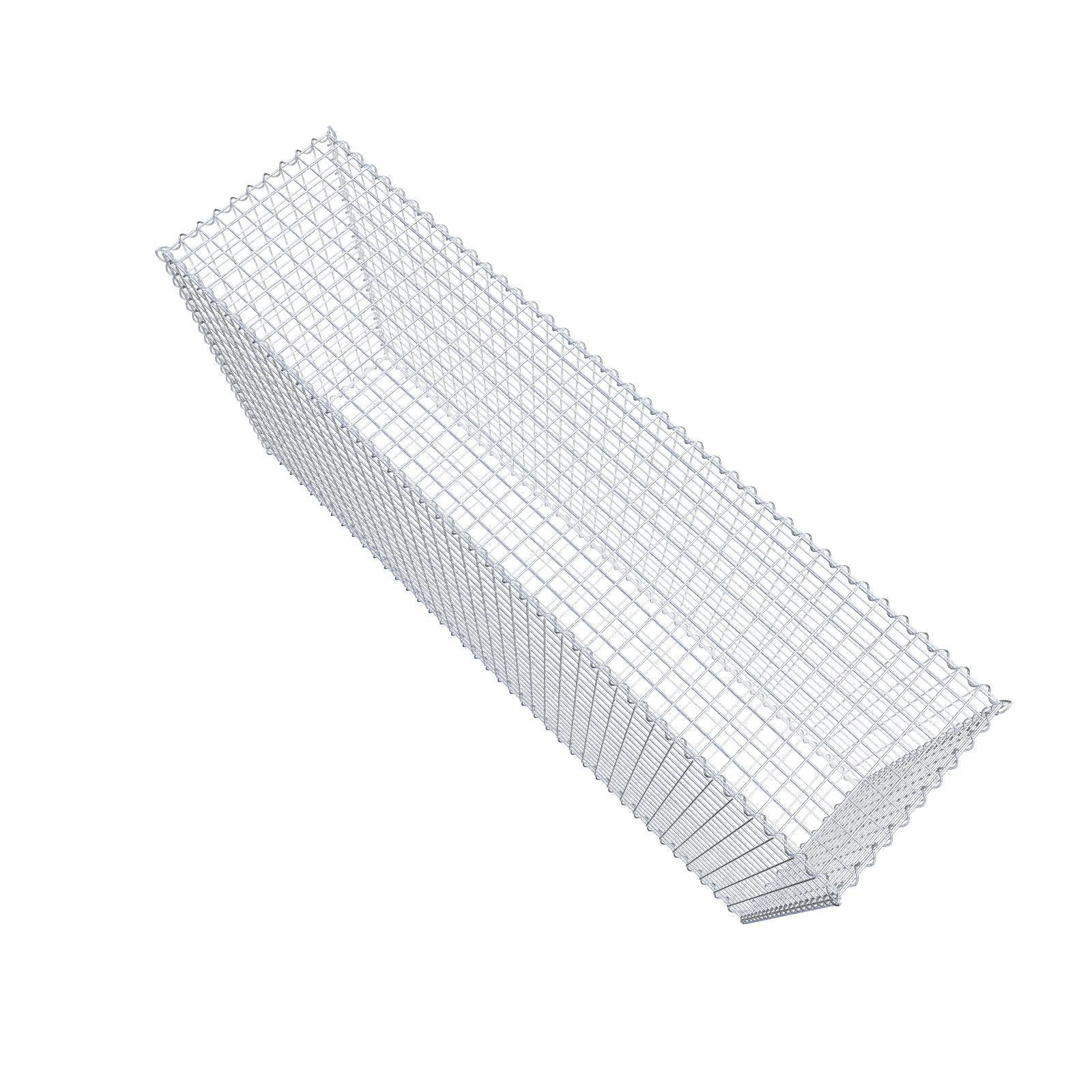 Gabião 200 cm x 100 cm x 50 cm (C x A x P), malhagem 5 cm x 5 cm, espiral