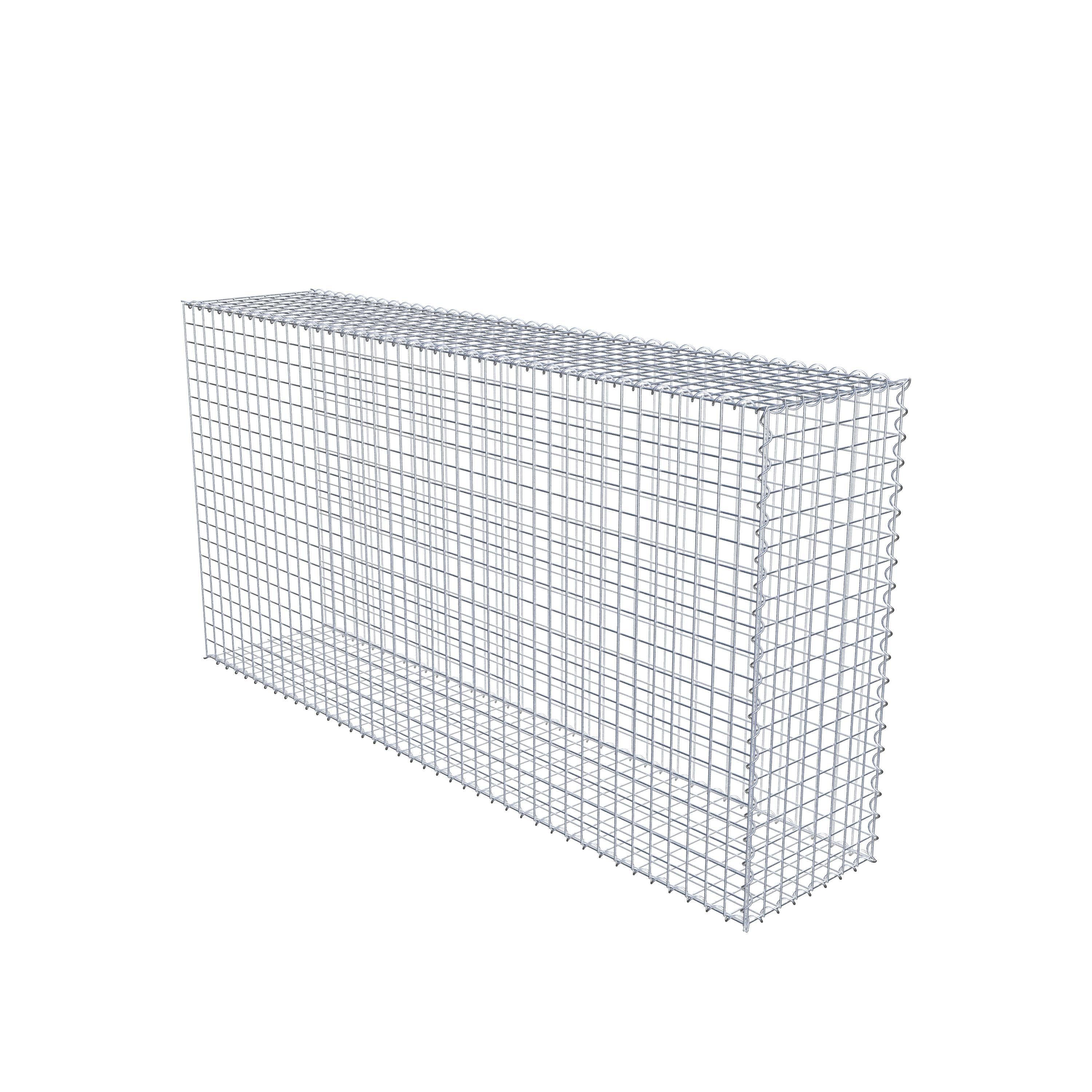 Opvokset gabion type 2 200 cm x 100 cm x 40 cm (L x H x D), maskestørrelse 5 cm x 5 cm, spiral