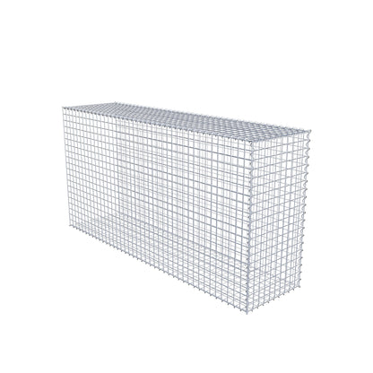Extra gabion typ 2 200 cm x 100 cm x 50 cm (L x H x D), maskstorlek 5 cm x 5 cm, spiral