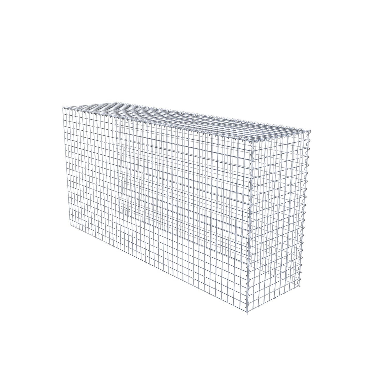Gabion rapporté type 4 200 cm x 100 cm x 50 cm (L x H x P), mailles 5 cm x 5 cm, spirale