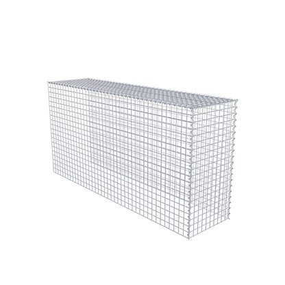 Gabion rapporté type 4 200 cm x 100 cm x 50 cm (L x H x P), mailles 5 cm x 5 cm, spirale