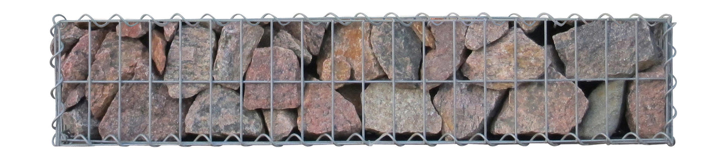 Gabion 100 cm x 20 cm x 30 cm (L x H x D), maskstorlek 5 cm x 10 cm, spiral