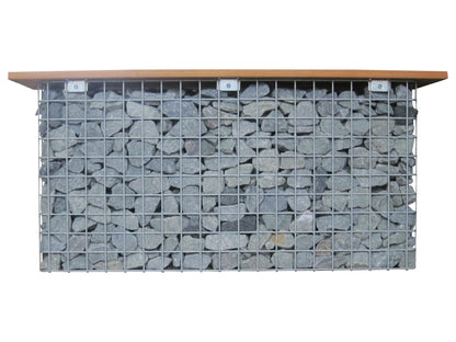 Banco de jardín 102 x 50 x 32 cm TEAK MW 5 x 5 cm, galvanizado en caliente