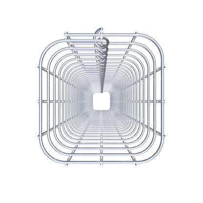 Columna rectangular de gaviones galvanizados en caliente, 17 cm x 17 cm, 200 cm de altura, MW 5 cm x 5 cm