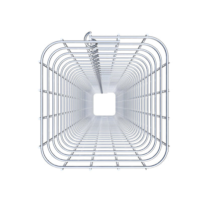 Rektangulär varmförzinkad gabionpelare, 22 cm x 22 cm, 200 cm hög, MW 5 cm x 5 cm