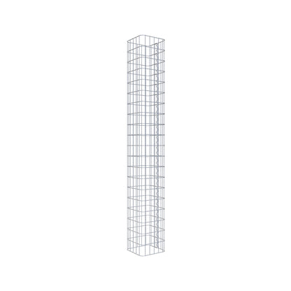 Columna rectangular de gaviones galvanizados en caliente, 27 cm x 27 cm, 200 cm de altura, MW 5 cm x 10 cm