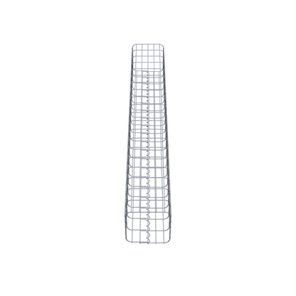 Columna rectangular de gaviones galvanizados en caliente, 27 cm x 27 cm, 200 cm de altura, MW 5 cm x 10 cm