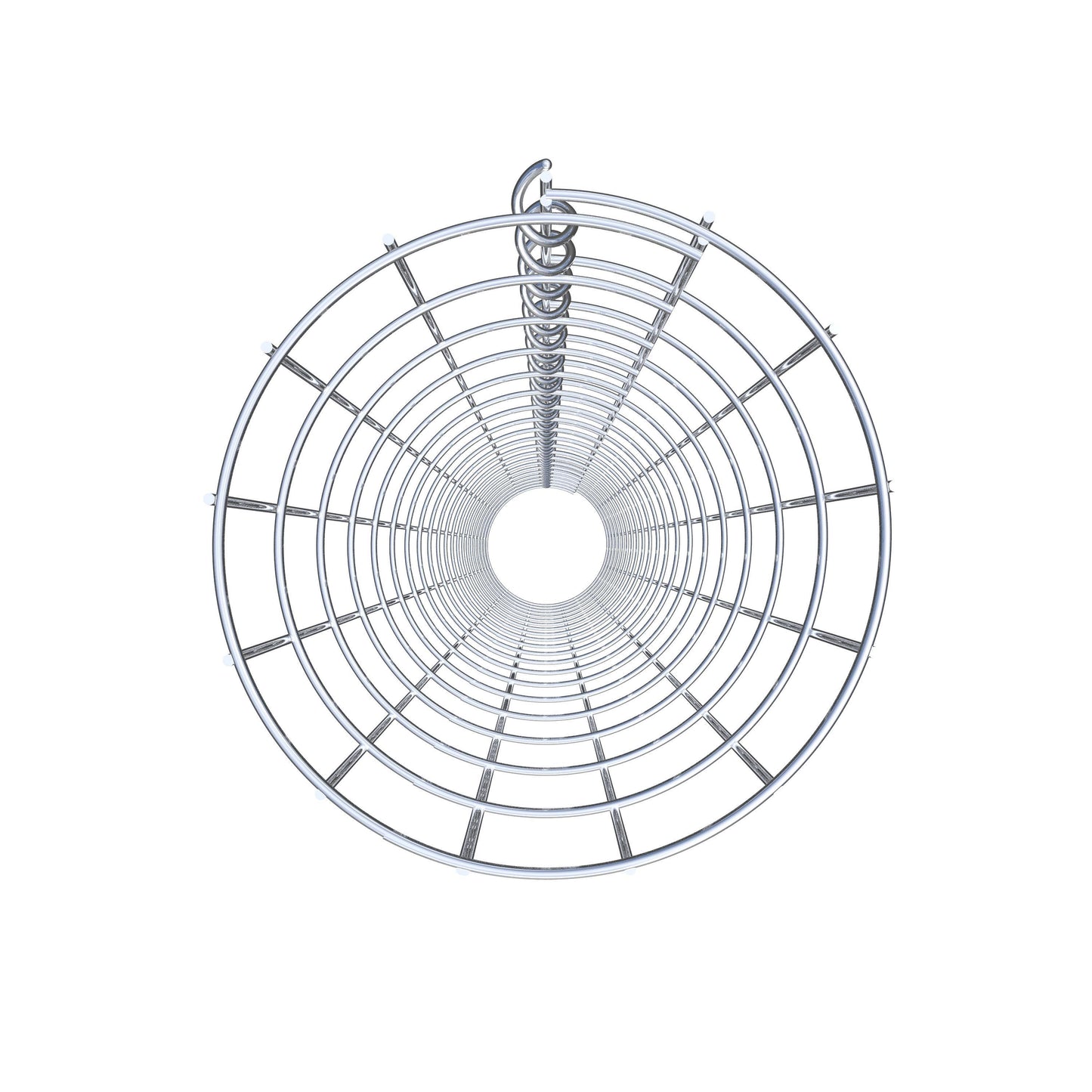 Coluna de gabião redonda, galvanizada a quente, 22 cm de diâmetro, 200 cm de altura, malha 5 cm x 10 cm