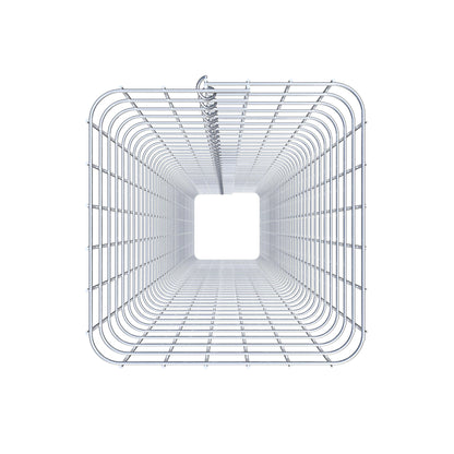 Rektangulär varmförzinkad gabionpelare, 32 cm x 32 cm, 200 cm hög, MW 5 cm x 5 cm