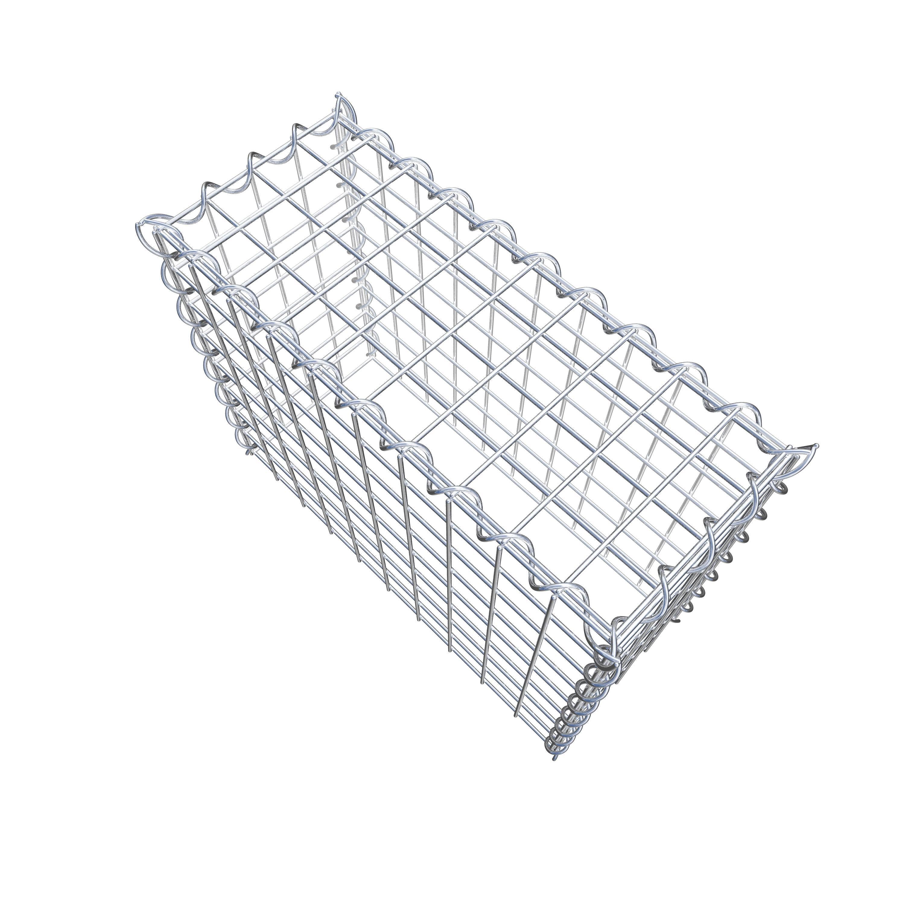 Gabião tipo 3 50 cm x 40 cm x 20 cm (C x A x P), malhagem 5 cm x 5 cm, espiral