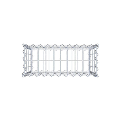 Gabião 50 cm x 40 cm x 20 cm (C x A x P), malhagem 5 cm x 10 cm, espiral