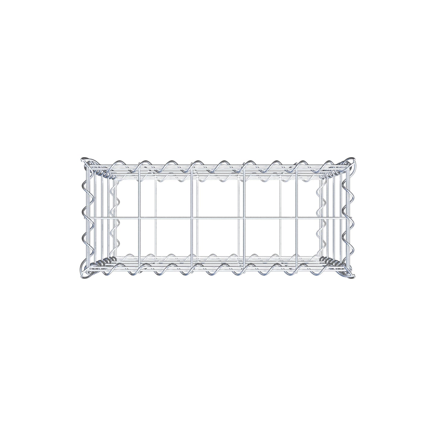 Gabbione 50 cm x 40 cm x 20 cm (L x H x P), maglia 10 cm x 10 cm, spirale