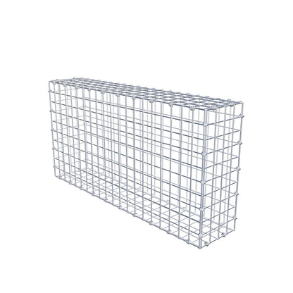 Gabion 100 cm x 50 cm x 20 cm (L x H x D), maskestørrelse 5 x 5 cm, spiralring