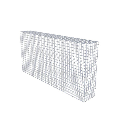 Gabion 200 cm x 100 cm x 30 cm (L x H x D), maskestørrelse 5 x 5 cm, spiralring