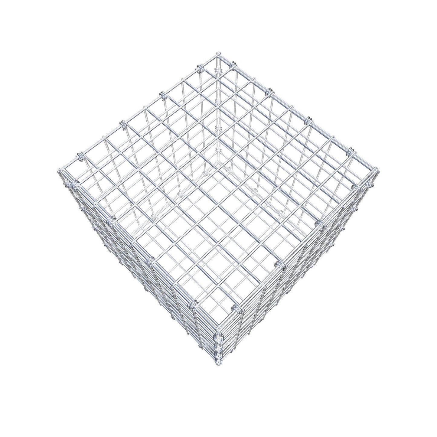 Gabion 40 cm x 40 cm x 40 cm (L x H x D), maskstorlek 5 x 5 cm, spiralring