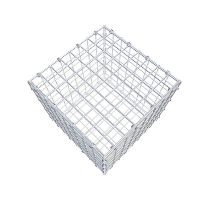 Gabion 40 cm x 40 cm x 40 cm (L x H x D), maskstorlek 5 x 5 cm, spiralring
