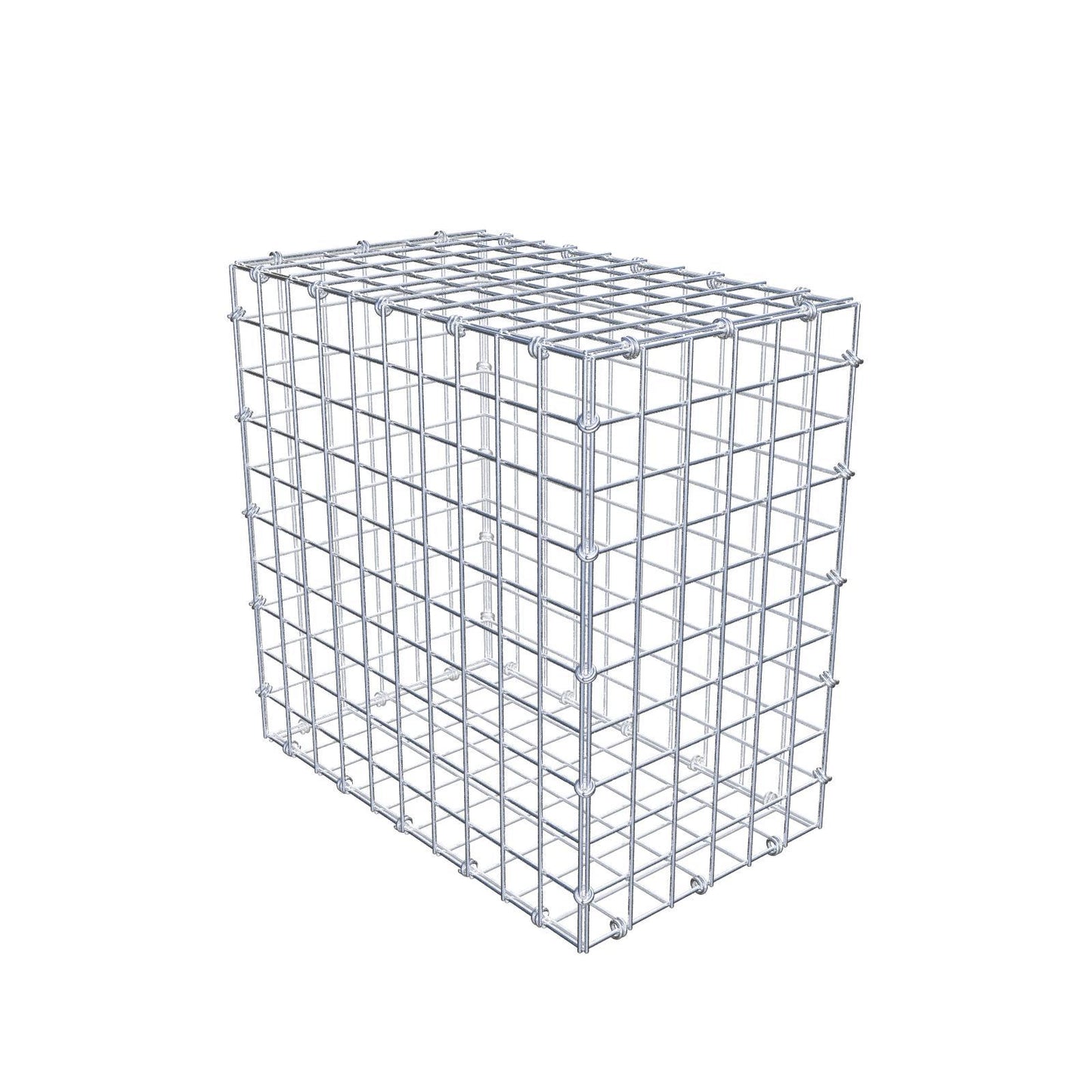 Gabion 50 cm x 50 cm x 30 cm (L x H x D), maskestørrelse 5 x 5 cm, spiralring