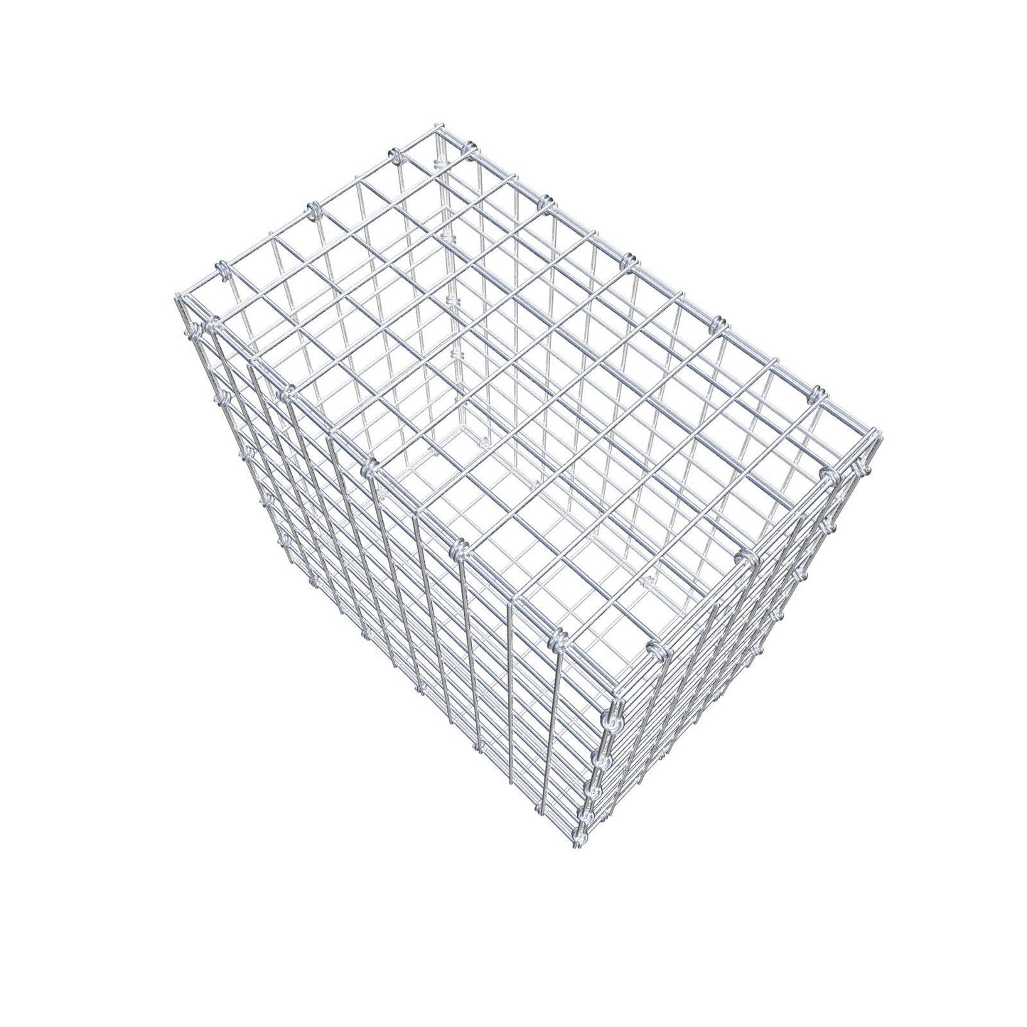 Gabion 50 cm x 50 cm x 30 cm (L x H x D), maskestørrelse 5 x 5 cm, spiralring