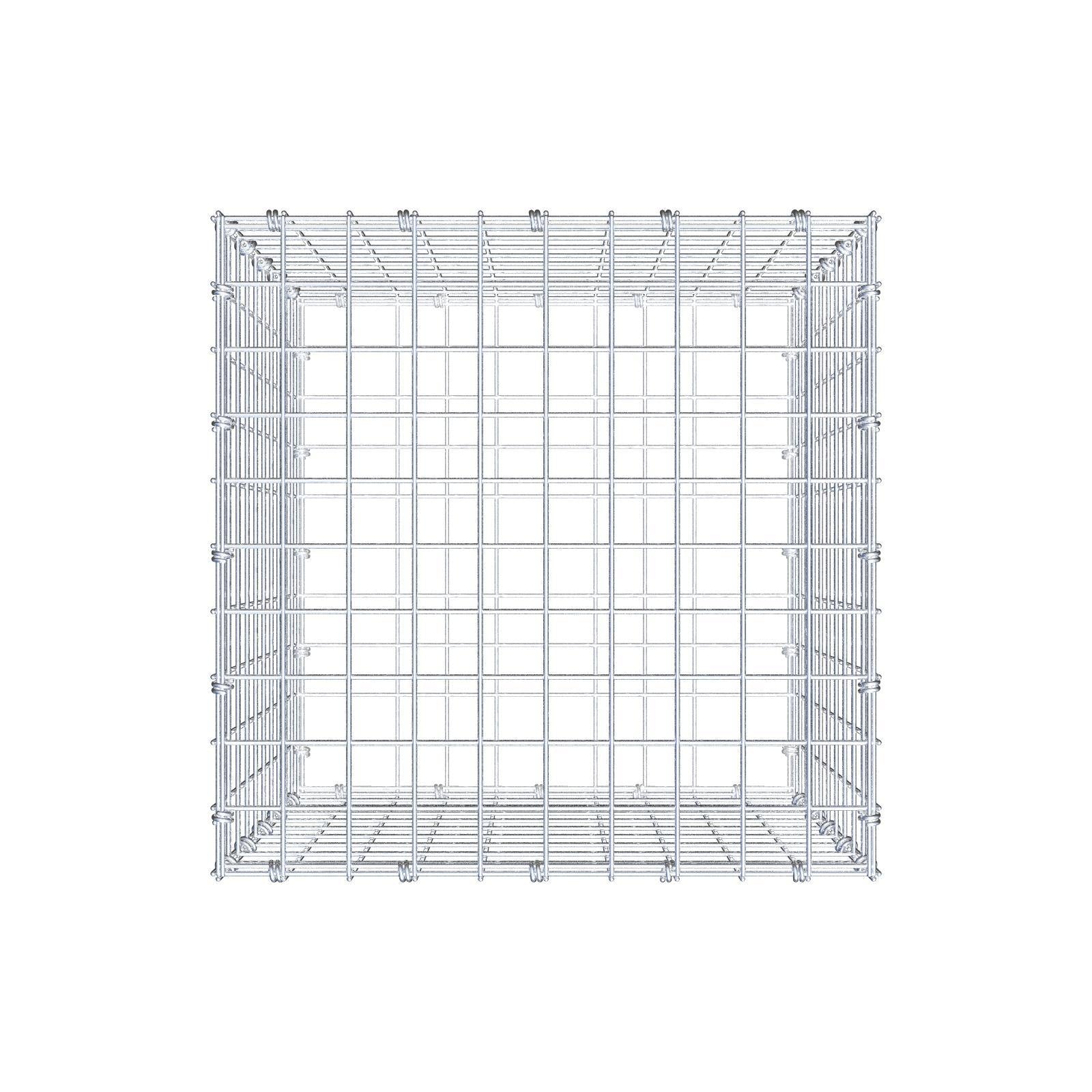 Schanskorf 50 cm x 50 cm x 50 cm (L x H x D), maaswijdte 5 x 5 cm, spiraalring