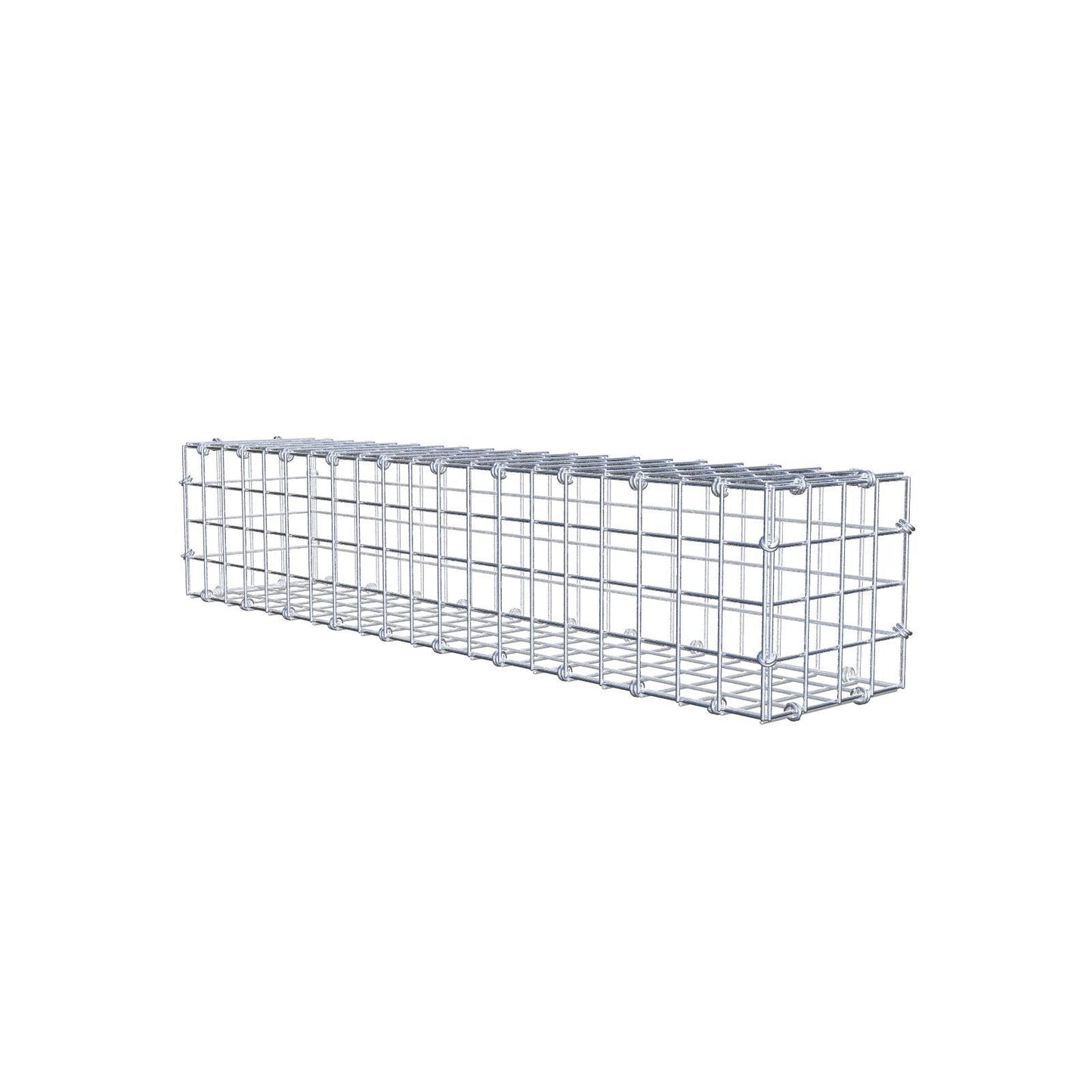 Gabion 100 cm x 20 cm x 20 cm (L x H x D), maskestørrelse 5 x 5 cm, spiralring