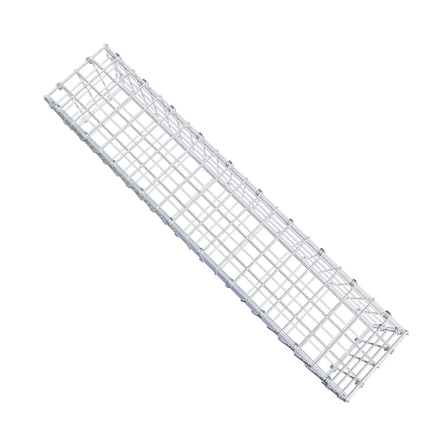 Gabion 100 cm x 20 cm x 20 cm (L x H x D), maskestørrelse 5 x 5 cm, spiralring