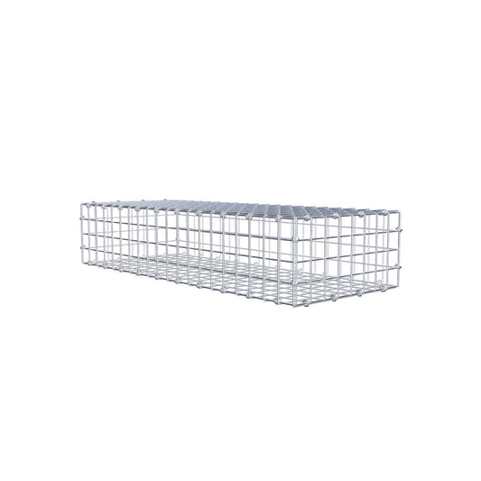 Gabion 100 cm x 20 cm x 40 cm (L x H x D), maskestørrelse 5 x 5 cm, spiralring