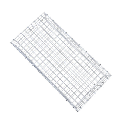 Gabion 100 cm x 20 cm x 50 cm (L x H x D), maskstorlek 5 x 5 cm, spiralring