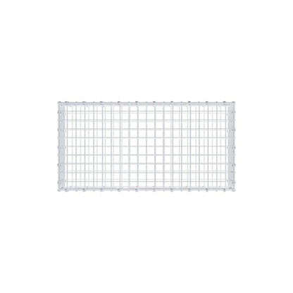 Gabion 100 cm x 20 cm x 50 cm (L x H x D), maskstorlek 5 x 5 cm, spiralring