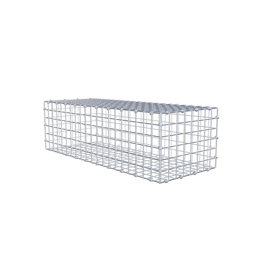 Gabion 100 cm x 30 cm x 40 cm (L x H x D), maskstorlek 5 x 5 cm, spiralring