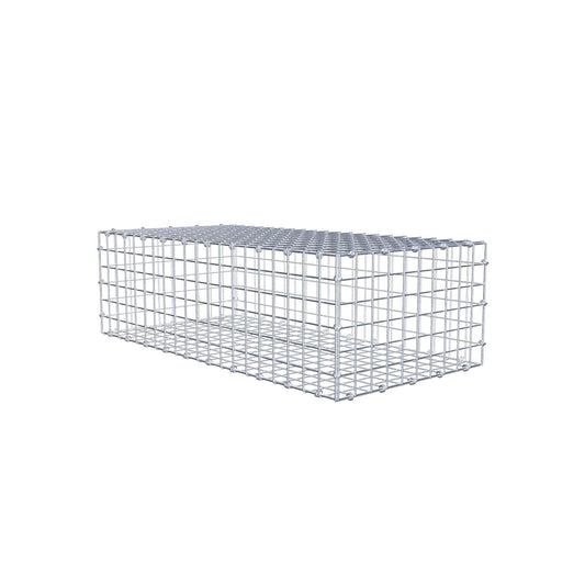 Gabion 100 cm x 30 cm x 50 cm (L x H x D), maskstorlek 5 x 5 cm, spiralring