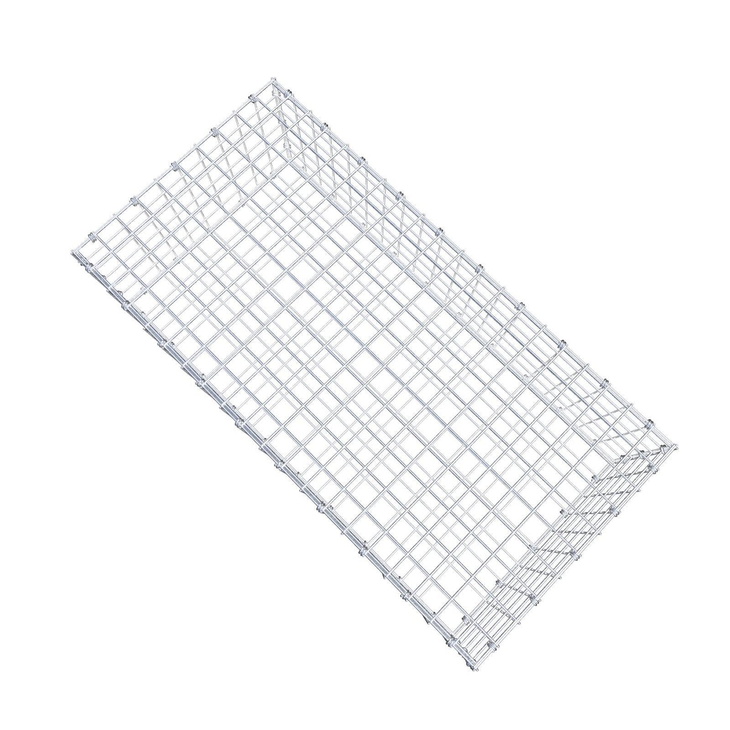 Gabion 100 cm x 30 cm x 50 cm (L x H x D), maskstorlek 5 x 5 cm, spiralring