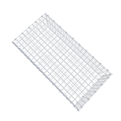 Gabion 100 cm x 30 cm x 50 cm (L x H x D), maskstorlek 5 x 5 cm, spiralring