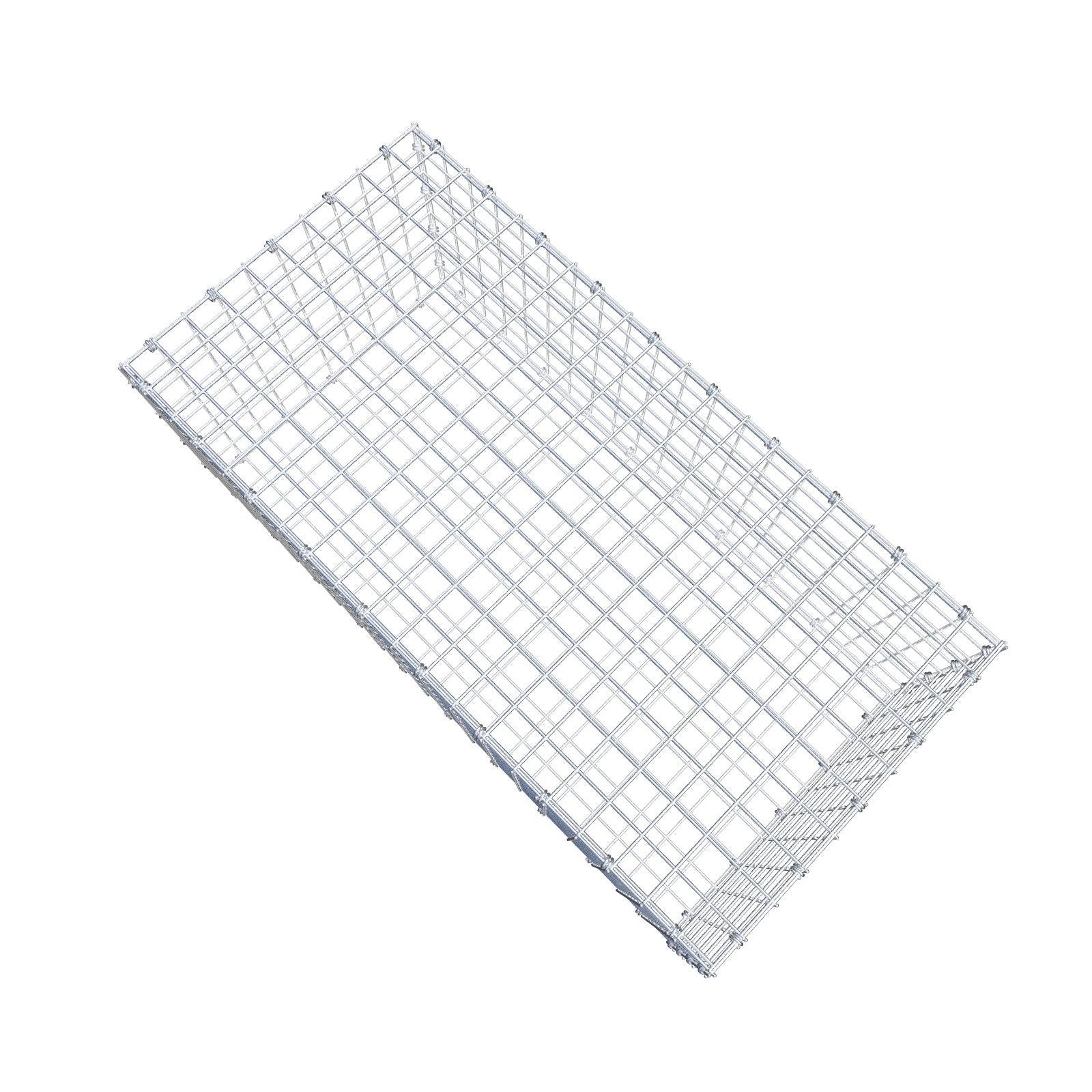 Gabion 100 cm x 40 cm x 50 cm (L x H x D), maskestørrelse 5 x 5 cm, spiralring
