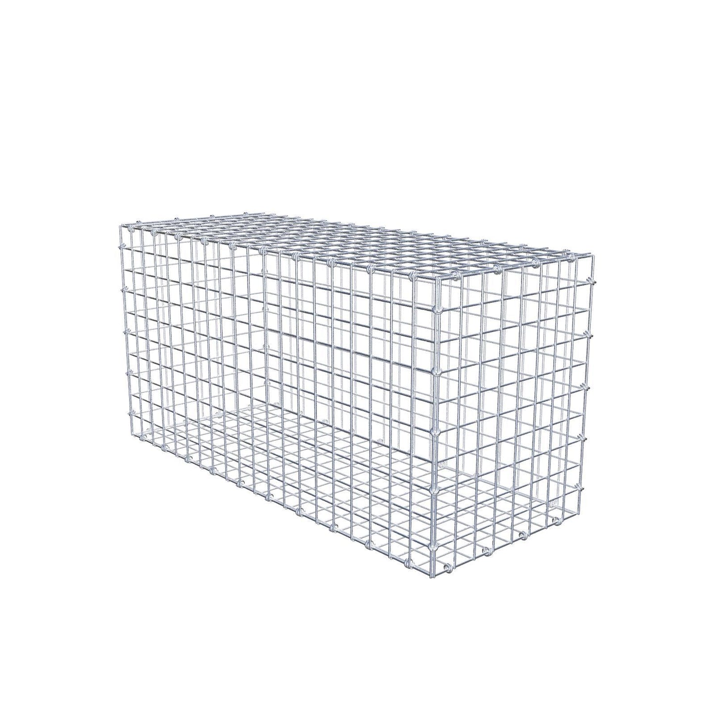 Gabion 100 cm x 50 cm x 40 cm (L x H x D), maskstorlek 5 x 5 cm, spiralring
