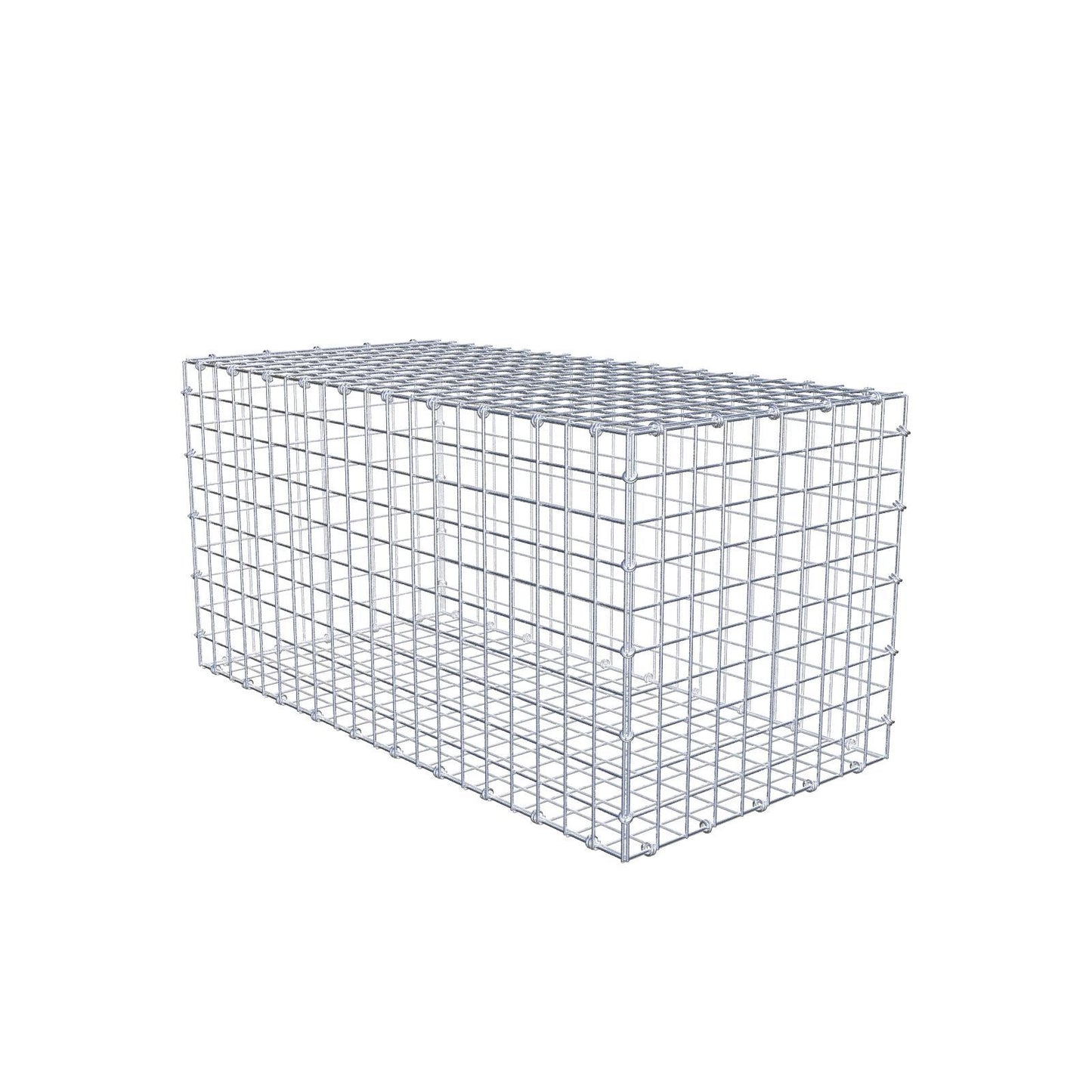 Gabion 100 cm x 50 cm x 50 cm (L x H x D), maskstorlek 5 x 5 cm, spiralring