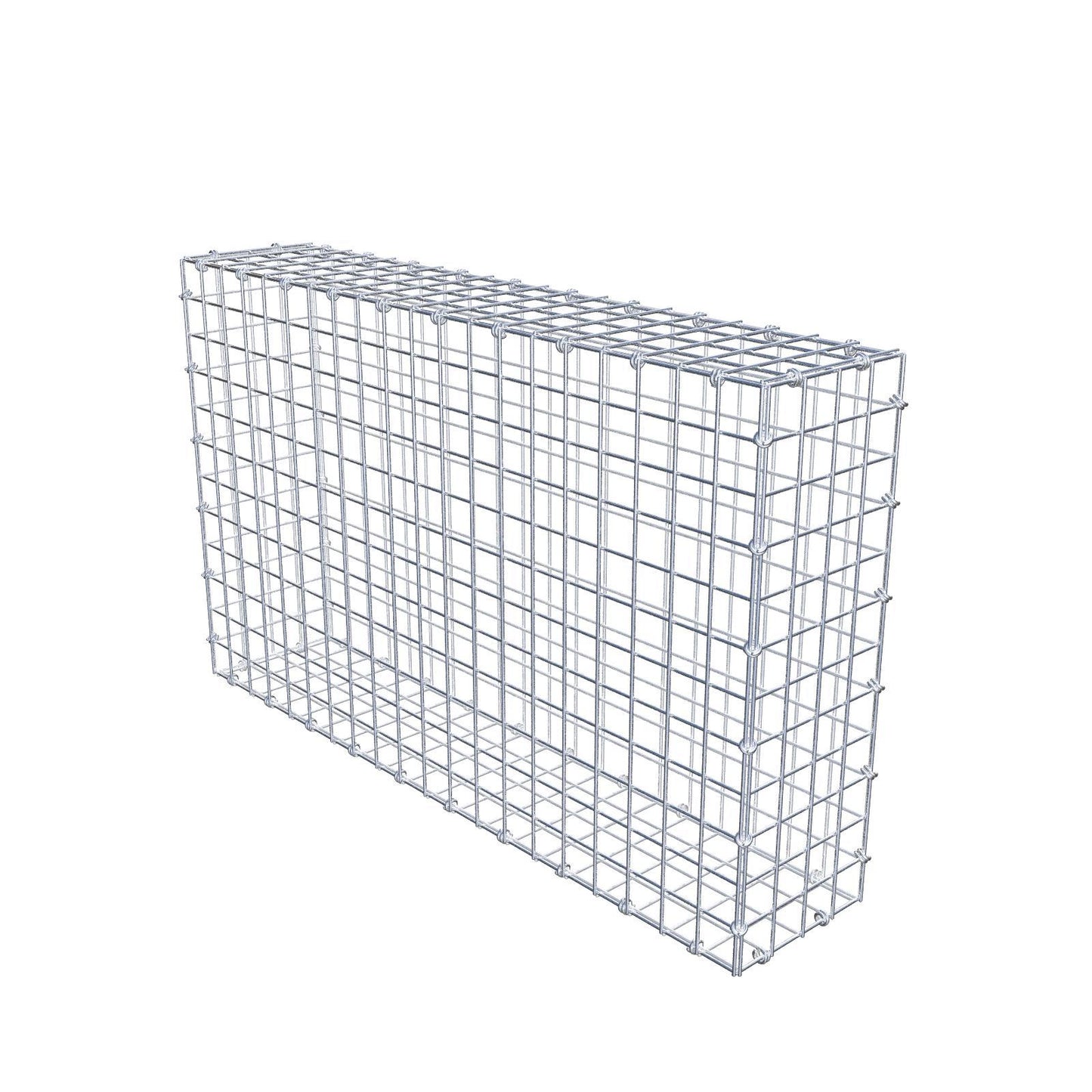 Gabion 100 cm x 60 cm x 20 cm (L x H x D), maskstorlek 5 x 5 cm, spiralring