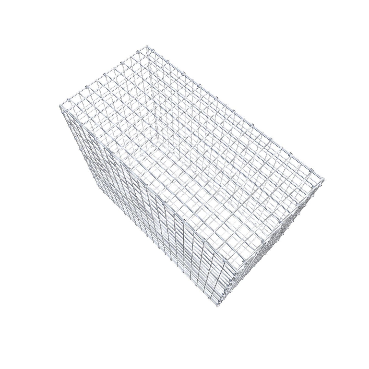 Gabion 100 cm x 80 cm x 50 cm (L x H x D), maskstorlek 5 x 5 cm, spiralring