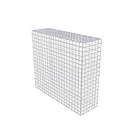 Gabion 100 cm x 90 cm x 30 cm (L x H x D), maskstorlek 5 x 5 cm, spiralring