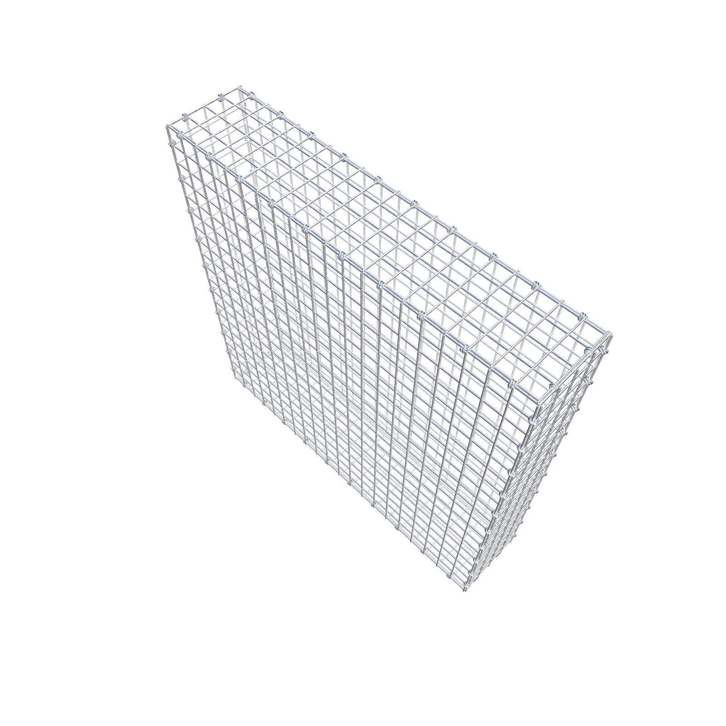 Gabion 100 cm x 100 cm x 20 cm (L x H x D), mesh size 5 x 5 cm, spiral ring