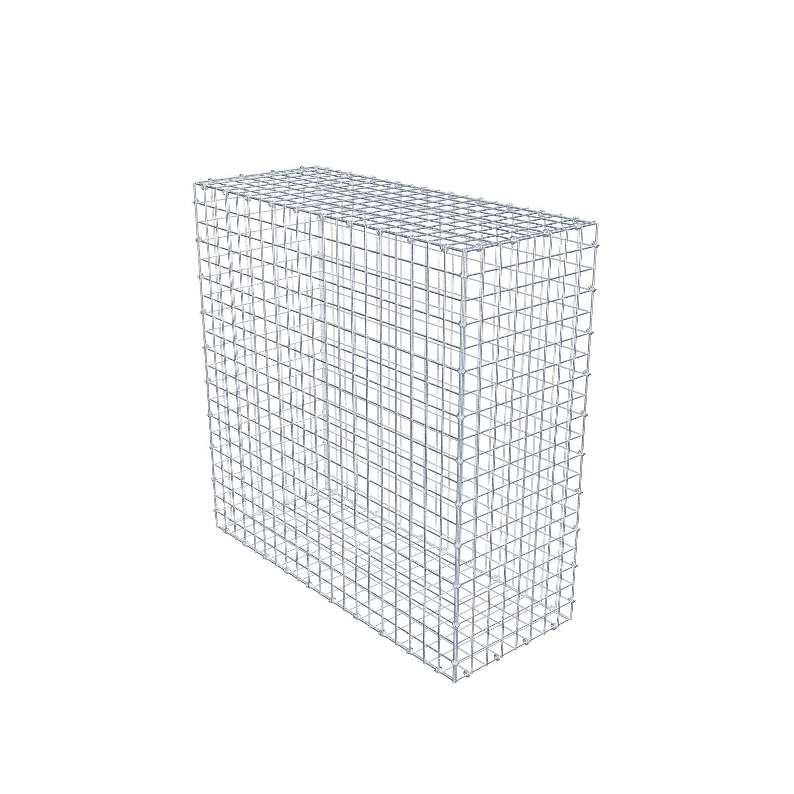 Gabion 100 cm x 100 cm x 40 cm (L x H x D), maskestørrelse 5 x 5 cm, spiralring