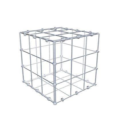 Gabion 30 cm x 30 cm x 30 cm (L x H x D), maskstorlek 10 x 10 cm, spiralring